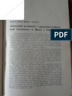 K. Misilo, Historijski Predmeti I Spomenici Franjevaca U BiH, Dobri Pastir 10 (1960)