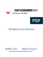 Assignment Sample: Managing Human Resource in Business