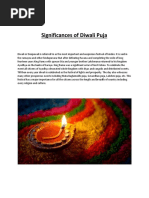 Significace of Diwali Puja