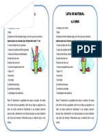 Lista de Material 4 Anos