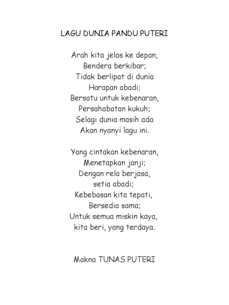 Lagu Dunia Pdf