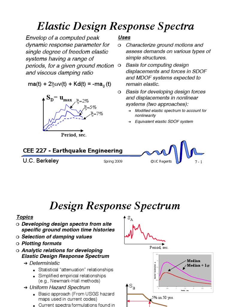 Elastic Design Response Spectra.pdf Earthquake Engineering Earthquakes