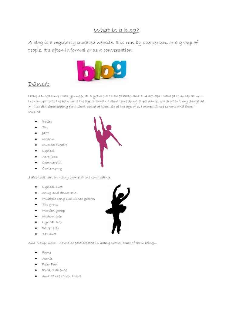 My Dance Journey | PDF | Art