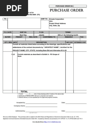 Purchase Order Template 1
