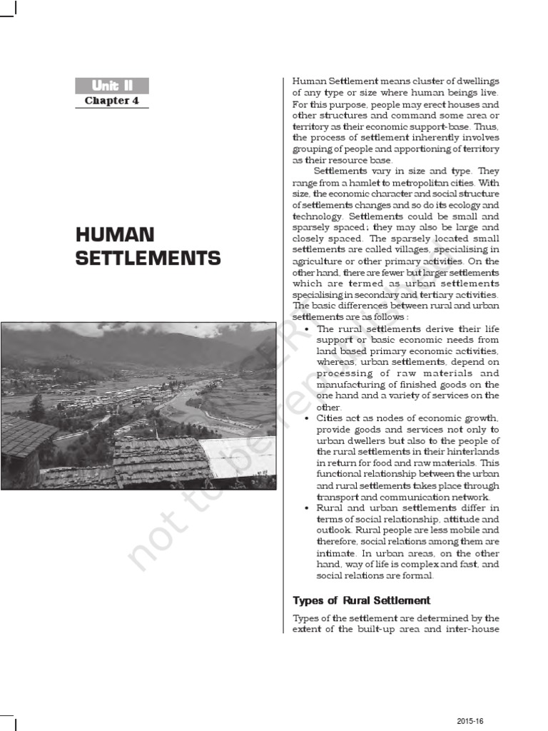 Human Settlement 3 PDF | PDF | Urban Area | Urbanization