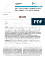 Visual and Topographic Impacts of Trans-Epithelial Versus Epithelium-Off Corneal Collagen Cross-Linking in Adult Keratoconus