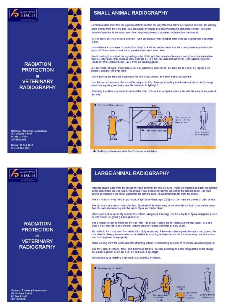 Radiation Protection in Veterinary Radiography PDF Radiation Protection Radiography