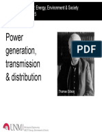 Power Generation, Transmission & Distribution: ME 217: Energy, Environment & Society Fall 2015