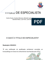 Titulo de Especialista 