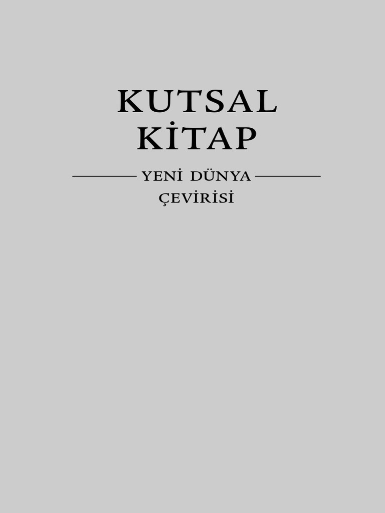 Pdf49 Kutsal Kitap Yeni Dünya çevirisi Pdf