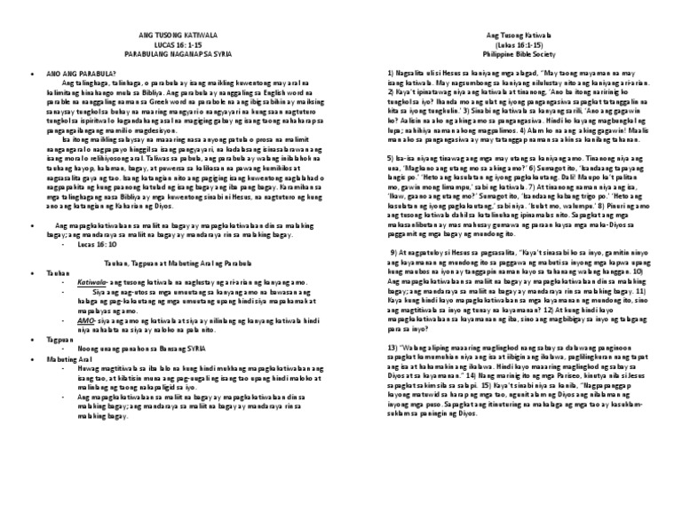 Ang Tusong Katiwal1 | PDF