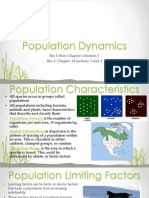 Population Dynamics: Bio 1 Hon: Chapter 4 Section 1 Bio 1: Chapter 14 Sections 3 and 4