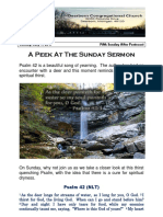 A Peek at The Sunday Sermon: Sunday, July 9, 2017 Fifth Sunday After Pentecost