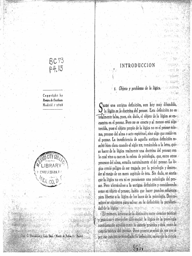 Lógica Alexander Pfänder (1921) PDF