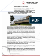 NP59-2017 - Contraloría Ratifica Inhabilitación para Laborar en El Estado Contra Cuatro Exfuncionarios Del Gobierno Regional Del Callao