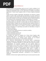Teoria Cognitiva Del Aprendizaje