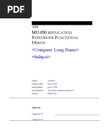 MD050 Application Extensions Functional Design