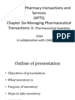 Auditable Pharmacy Transactions and Services (APTS) Chapter Six-Managing Pharmaceutical Transactions