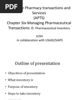 Auditable Pharmacy Transactions and Services (APTS) Chapter Six-Managing Pharmaceutical Transactions