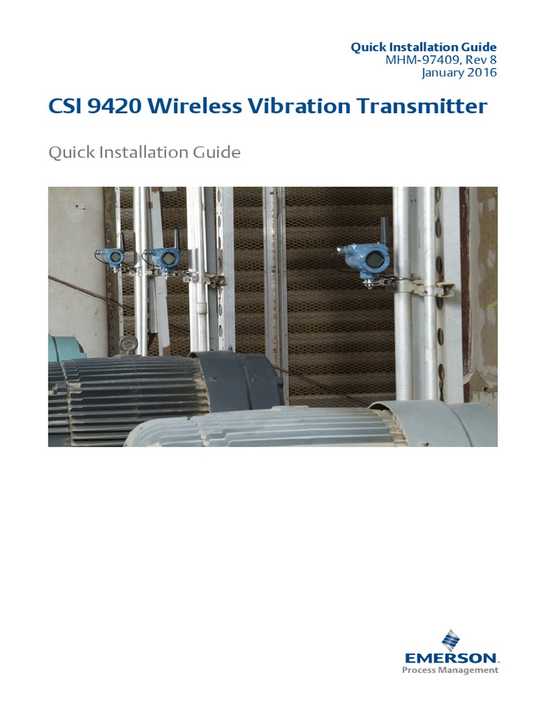 Csi 9420 Wireless Vibration Transmitter Quick Installation Guide Data ...