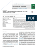 Prognosis of Physiological Disorders in Physic Nut To N, P, and K Deficiency During Initial Growth