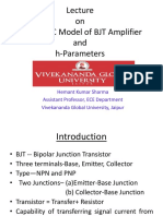 Hemant PPT New DC Ac Model H Parameters of BJT