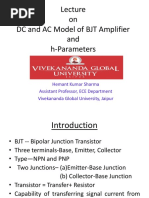 Hemant PPT New DC Ac Model H Parameters of BJT