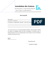 Cerere Inscriere Disertatie Si Declaratie Originalitate Lucrare PDF
