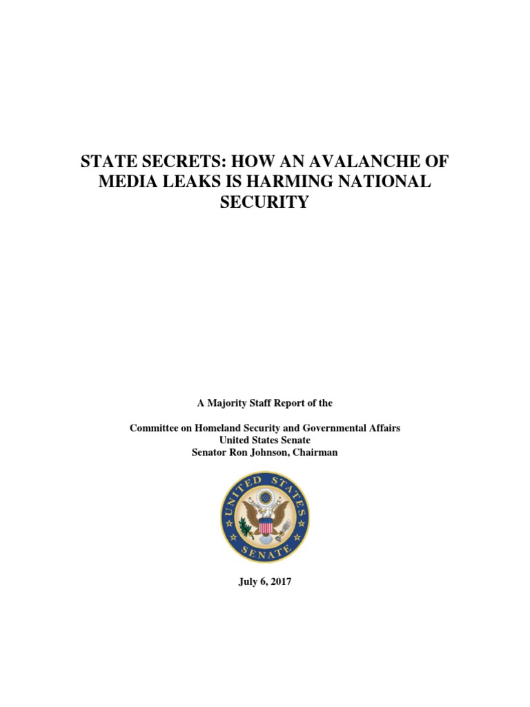 Media Leaks Threatening National Security | PDF | Classified ...