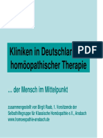 Kliniken Homoeopathische Therapie Kf 2010