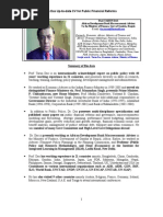 Tarun Das CV for Public Financial Reforms