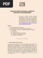 Custos Do Trabalho Na Europa – Espelho Da Exploração e Das Desigualdades