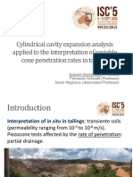 Cylindrical Cavity Expansion Analysis Applied to the Interpretation of Variable CPT Rates in Tailings - SCHNAID