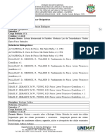 Ementas Curso de Licenciatura e Bacharelado Em Ciências Biológicas