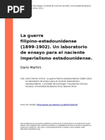 Dario Martini (2013) - La Guerra Filipino-Estadounidense (1899-1902) - Un Laboratorio de Ensayo para El Naciente Imperialismo Estadounidense