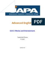 Advanced English I: Unit 2: Movies and Entertainment