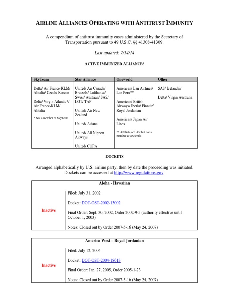 All Immunized Alliances PDF Delta Air Lines Airlines