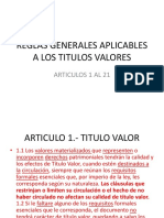 Universidad Titulos Valores - 2da Clase - Reglas Generales