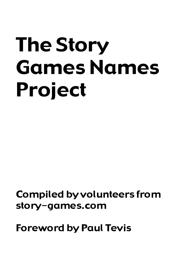 The Story Gamesnames Project Pdf Shoe Embroidery