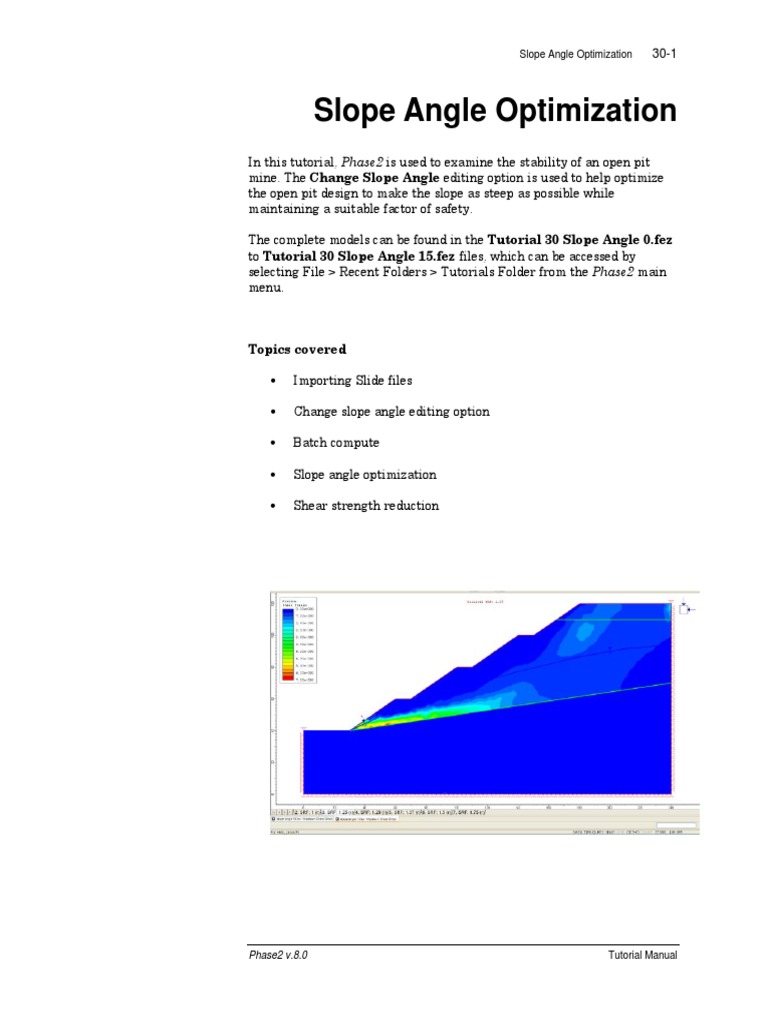 Optimizing 30° Slope Stability in Phase2 | PDF | Strength Of Materials ...