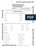 Números Decimais II Unidade