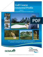 Golf Course Environmental Profile: Water Use and Conservation Practices On U.S. Golf Courses