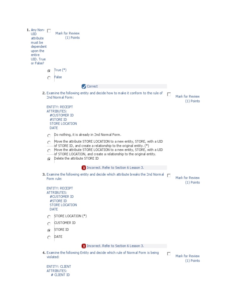 QUIZ6 Databases Information Technology