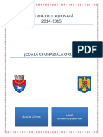 Oferta Educationala 2014-2015