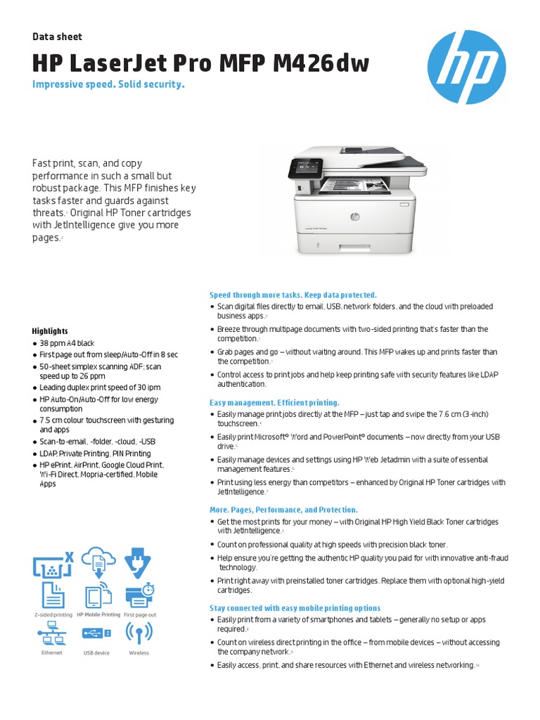 Pligt kontoførende sandsynlighed HP LaserJet Pro MFP M426dw | PDF | Image Scanner | Operating System