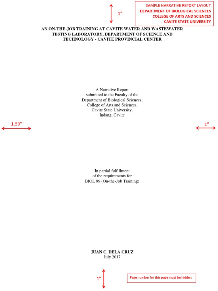 OJT Narrative Report: Cavite Water Lab | PDF | Science | Science (General)