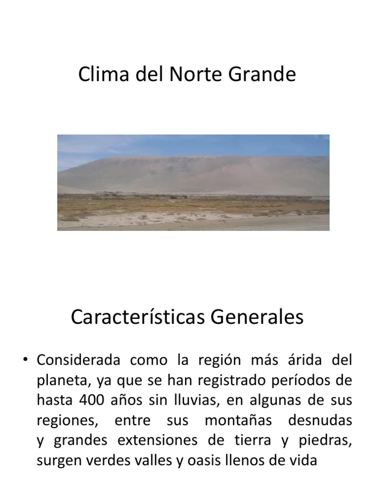 Clima Del Norte Grande | PDF | Desierto | Clima