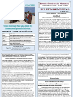 Buletin informativ duminical  