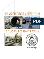 City Engineer's Estimated Unit Prices: For Contract Items 2009