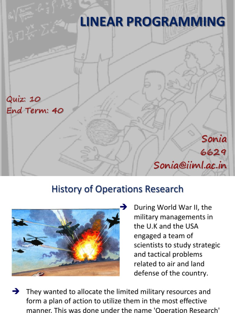 Linear Programming Overview | PDF | Linear Programming | Operations ...